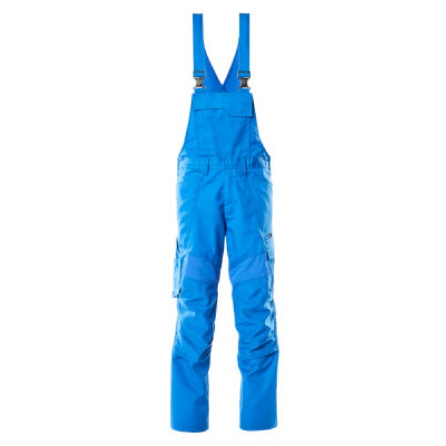 Bib & Brace with kneepad pockets azure blue