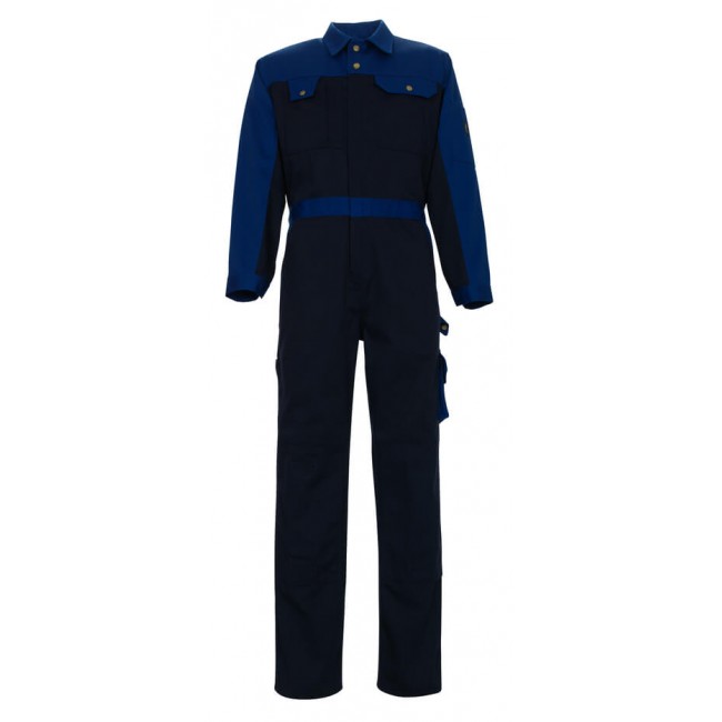 Boilersuit with kneepad pockets navy/royal