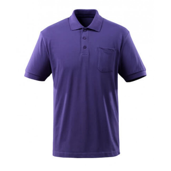 Polo Shirt with chest pocket violet blue