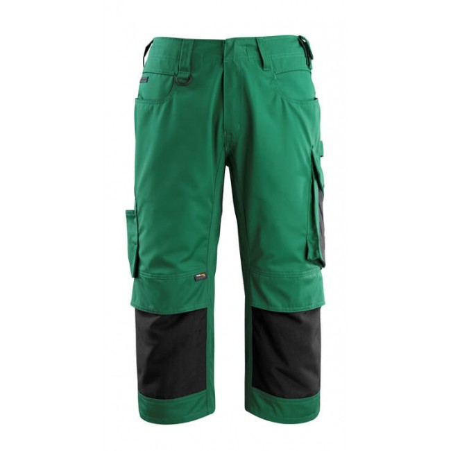 ¾ Length Trousers with kneepad pockets green/black