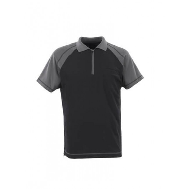 Polo Shirt with chest pocket black/anthracite