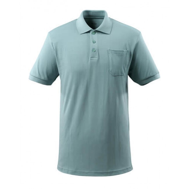 Polo Shirt with chest pocket dusty turquoise