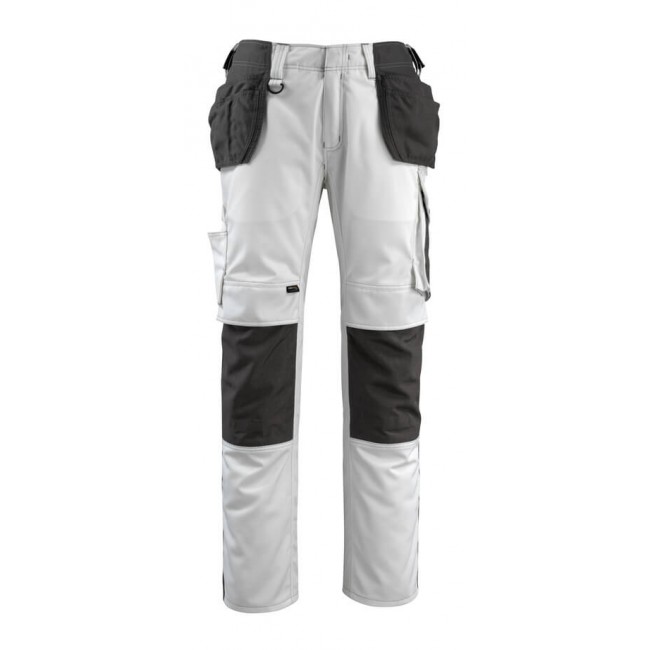Trousers with kneepad pockets and holster pockets  white/dark anthracite