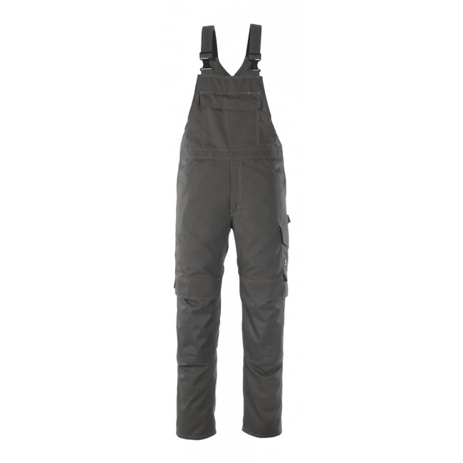 Bib & Brace with kneepad pockets dark anthracite
