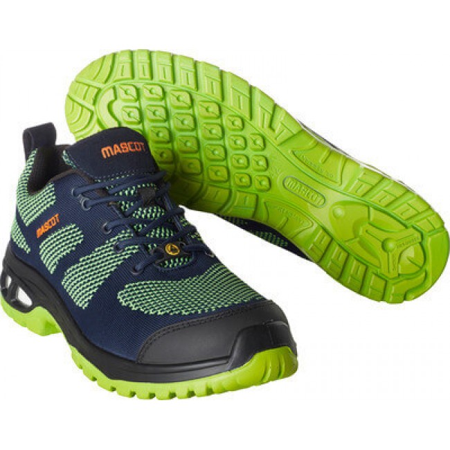 Safety Shoe dark navy/lime green