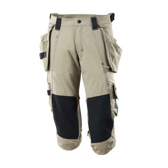 ¾ Length Trousers with kneepad pockets and holster pockets light khaki