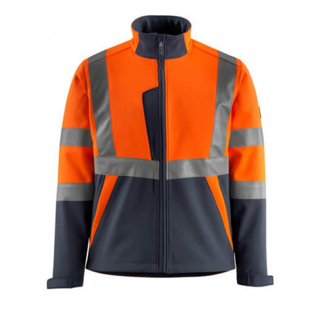 Softshell Jacket hi-vis orange/dark navy