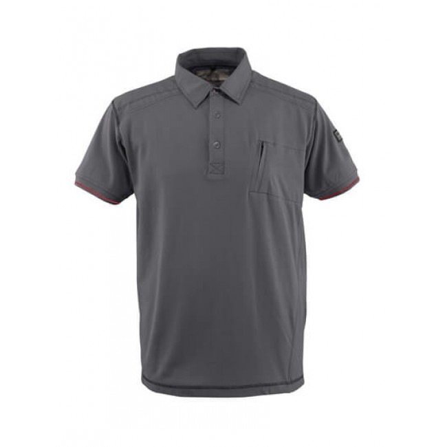 Polo Shirt with chest pocket light anthracite