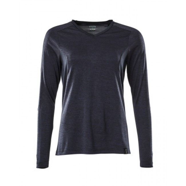 T-shirt, long-sleeved dark navy-flecked