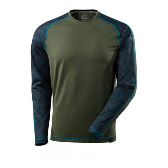 T-shirt, long-sleeved moss green
