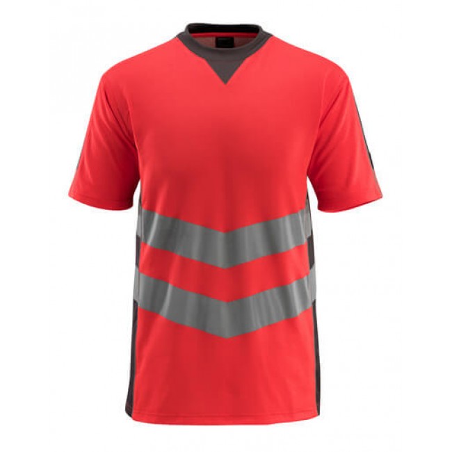 T-shirt hi-vis red/dark anthracite