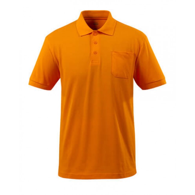 Polo Shirt with chest pocket bright orange