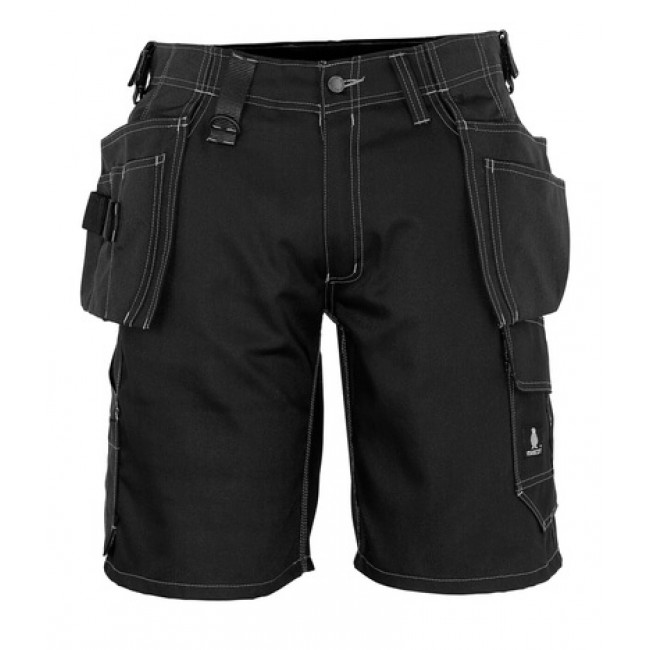 Shorts with holster pockets black