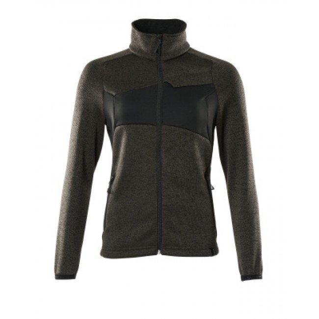 Knitted Jumper with zipper dark anthracite/black