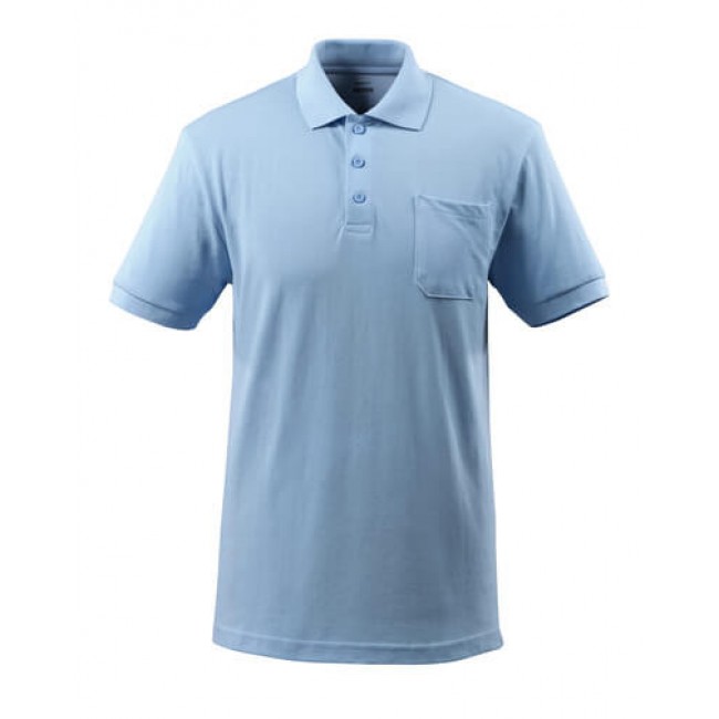 Polo Shirt with chest pocket light blue