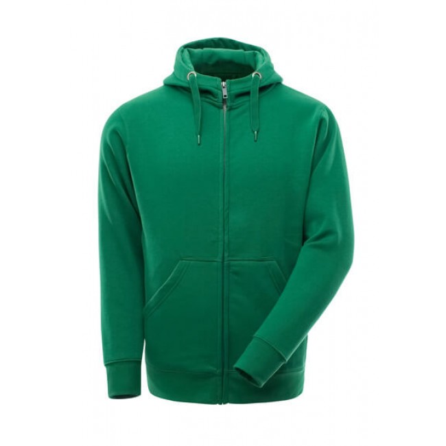 Hoodie with zipper green