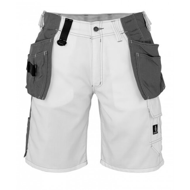 Shorts with holster pockets white