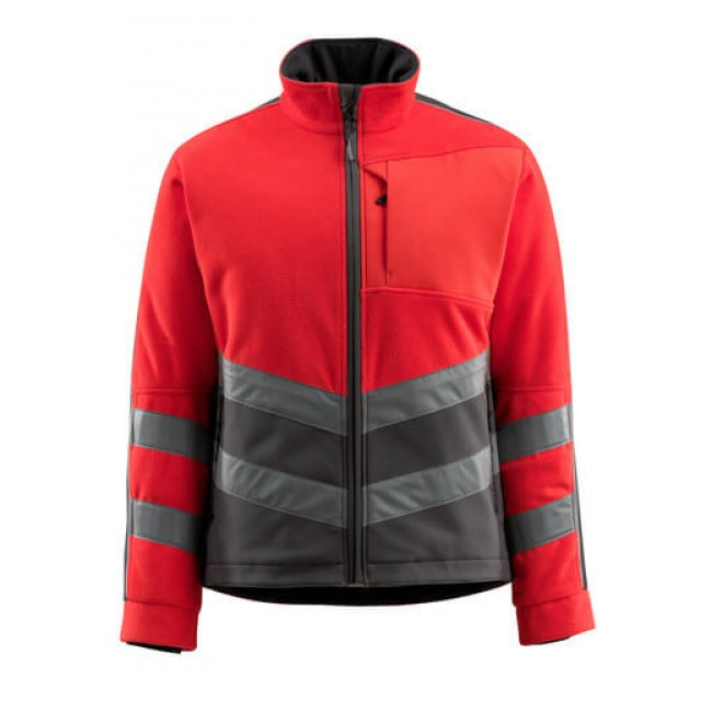 Fleece Jacket hi-vis red/dark anthracite