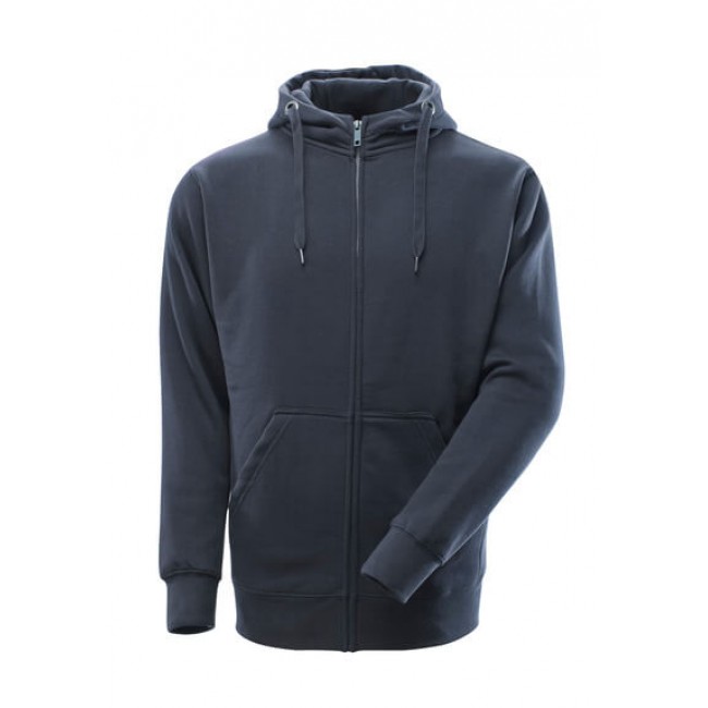 Hoodie with zipper dark navy