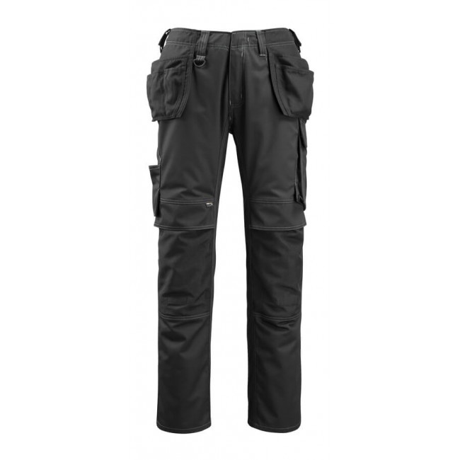 Trousers with kneepad pockets and holster pockets  black