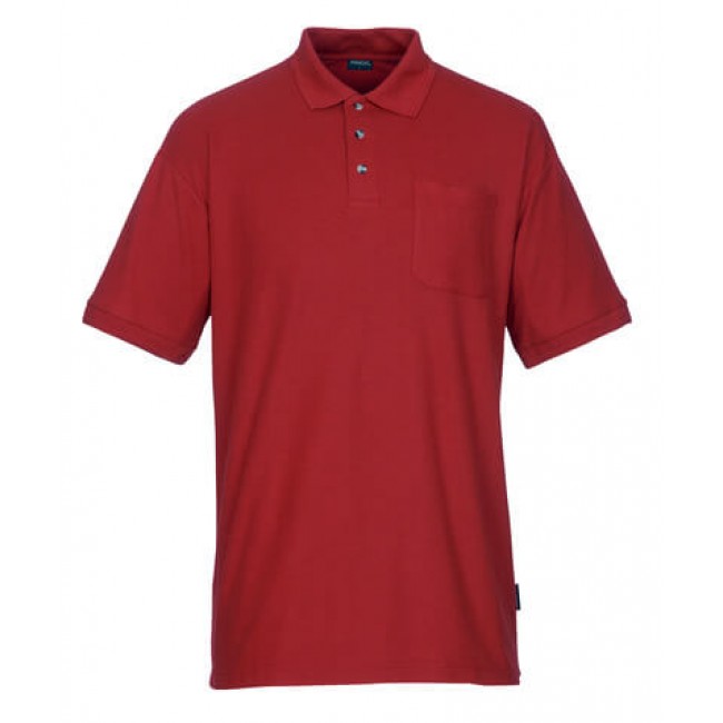 Polo Shirt with chest pocket red