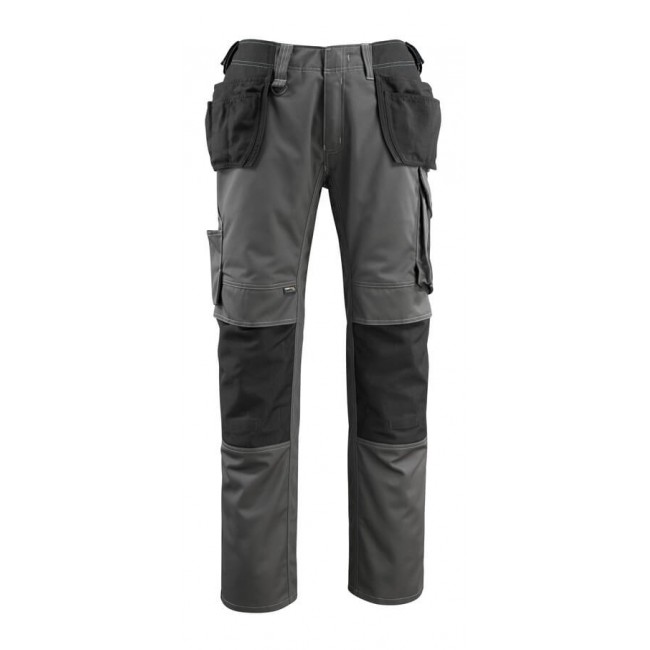 Trousers with kneepad pockets and holster pockets  dark anthracite/black
