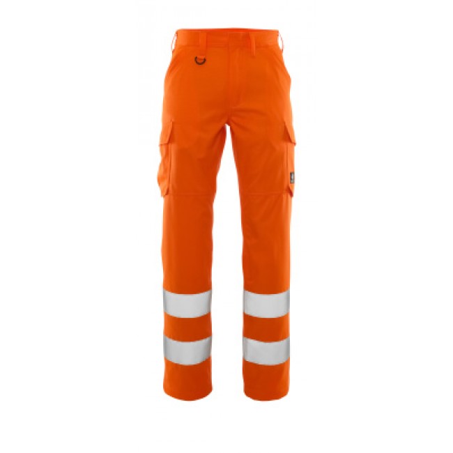 Trousers with thigh pockets hi-vis orange