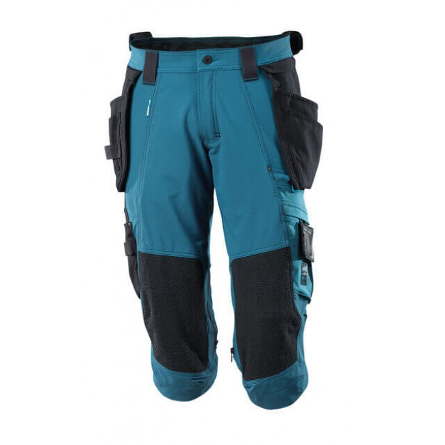 ¾ Length Trousers with kneepad pockets and holster pockets dark petroleum