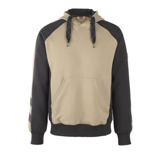 Hoodie light khaki/black